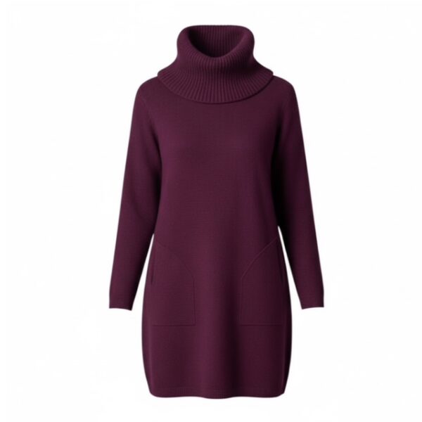 Yellow Label Strickkleid mit abnehmbaren Kragen