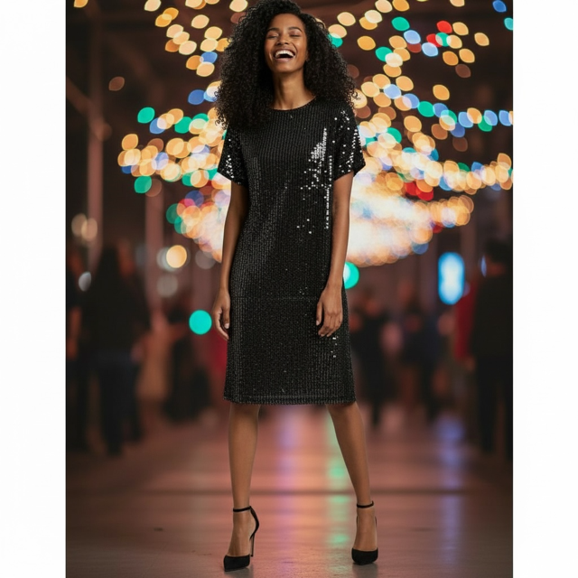 Blaumax Paillettenkleid – Bild 3