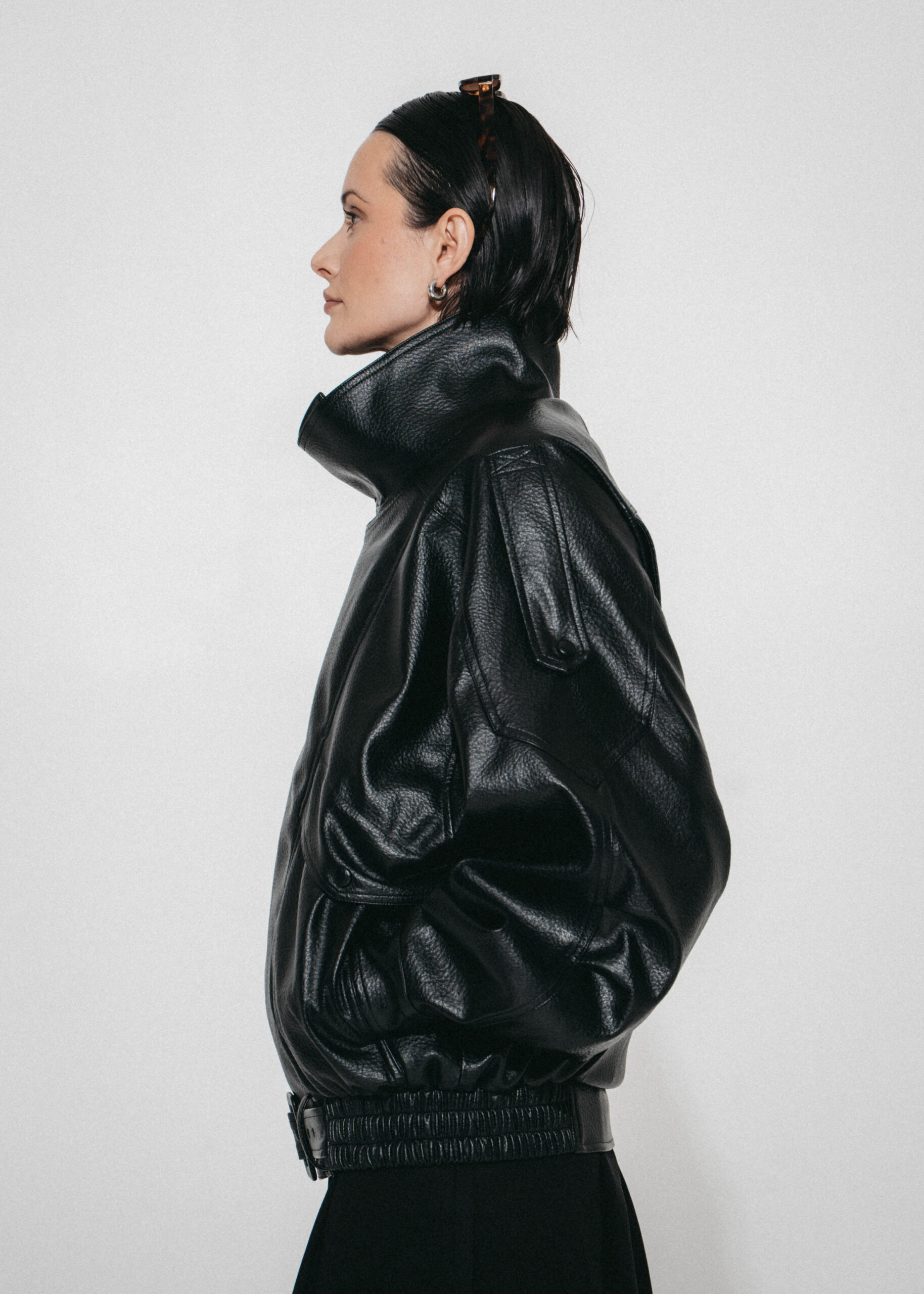 LJ Oversized Kunstleder Jacke – Bild 4