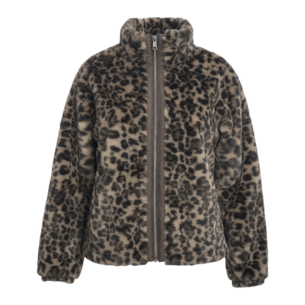Teddyfleece Jacke Leo-Print – Bild 5