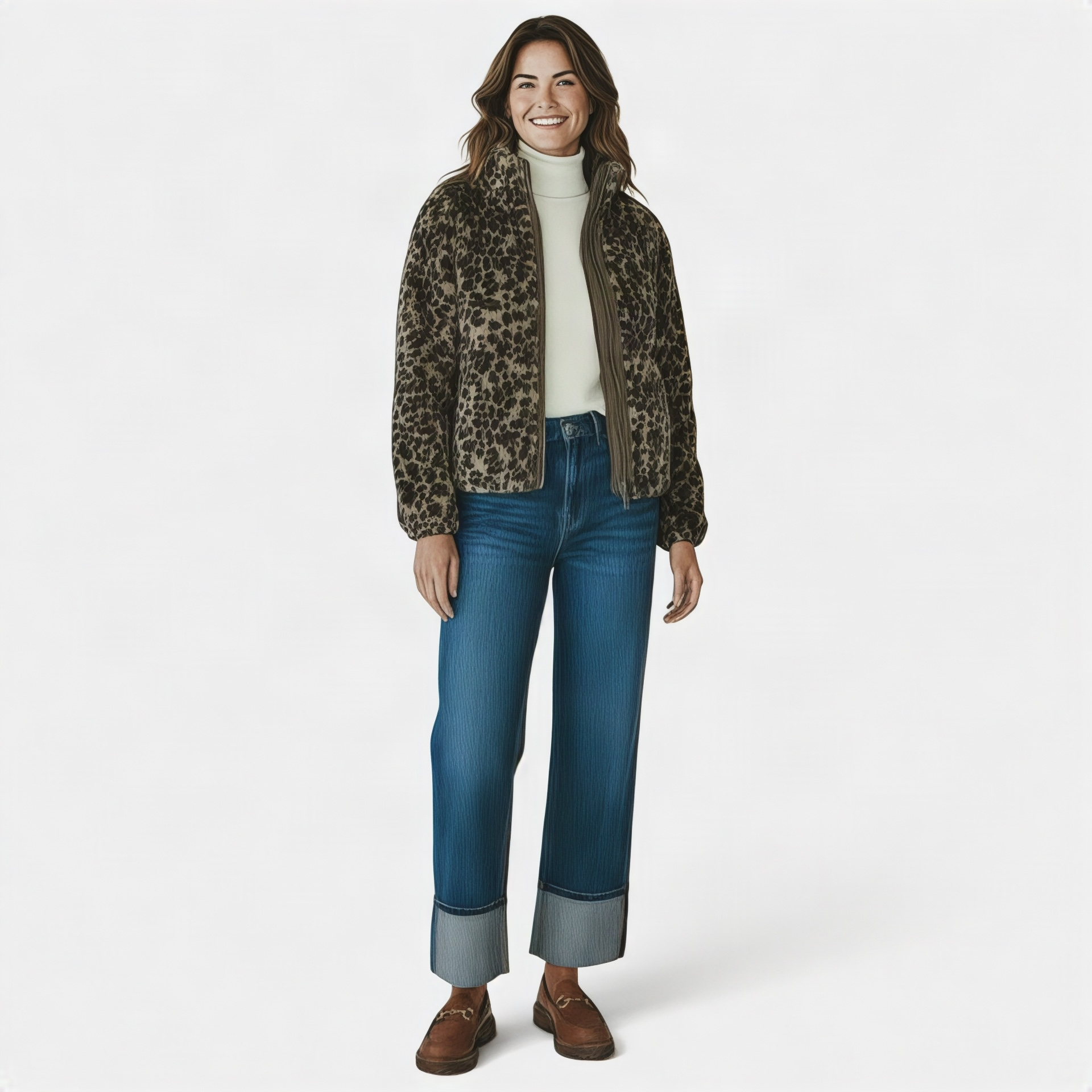 Teddyfleece Jacke Leo-Print – Bild 2